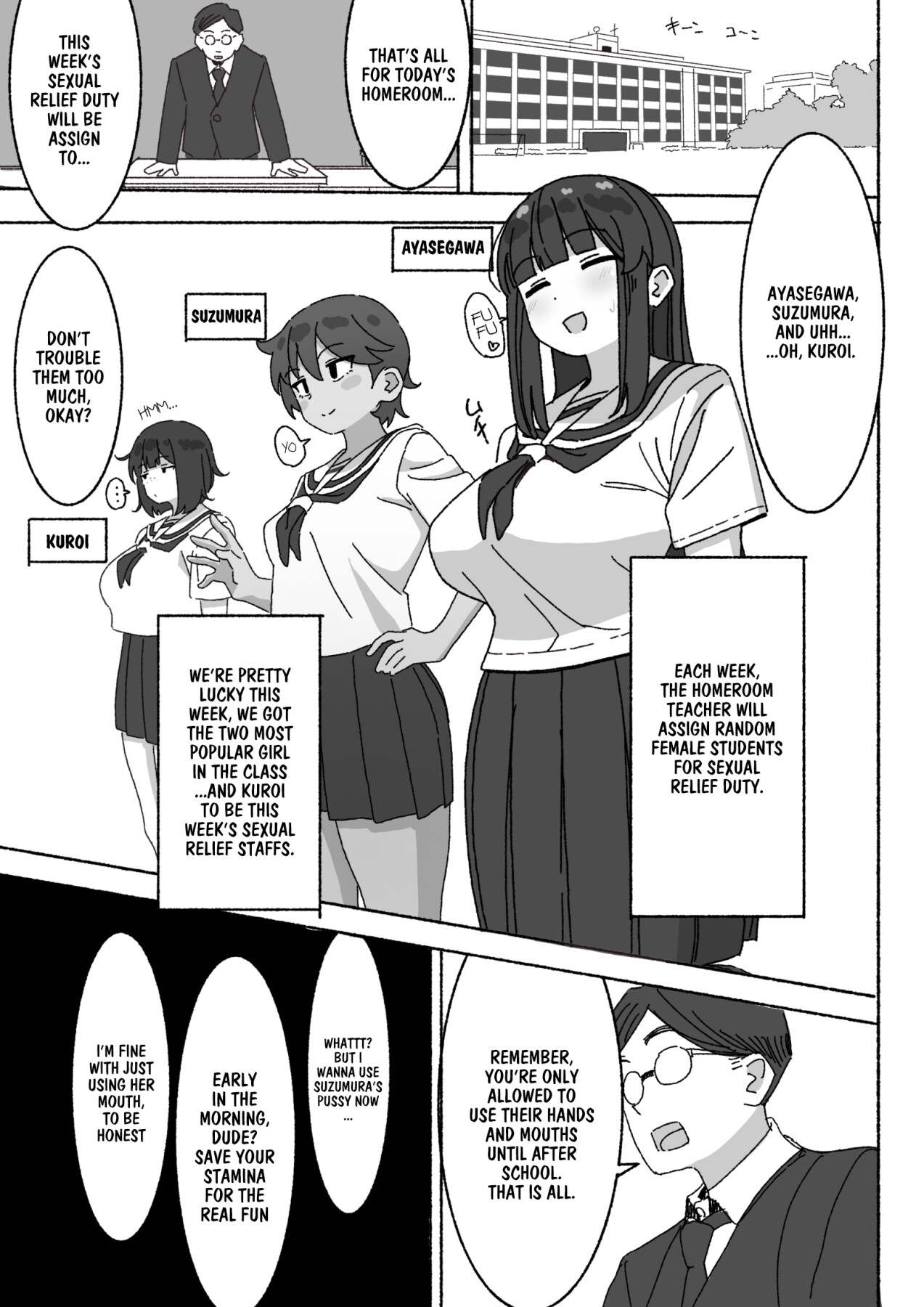 Hentai Manga Comic-I'm The Only One in The Class Who's Using The Unpopular Sexual Relief Staff, Kuroi-chan-Read-2